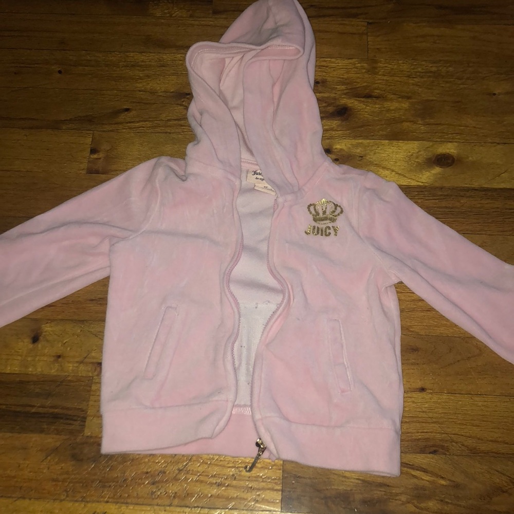 Juicy couture girls velour zip up hoodie size 3t